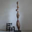 Objet décoratif en bois massif brun et noir-129220722