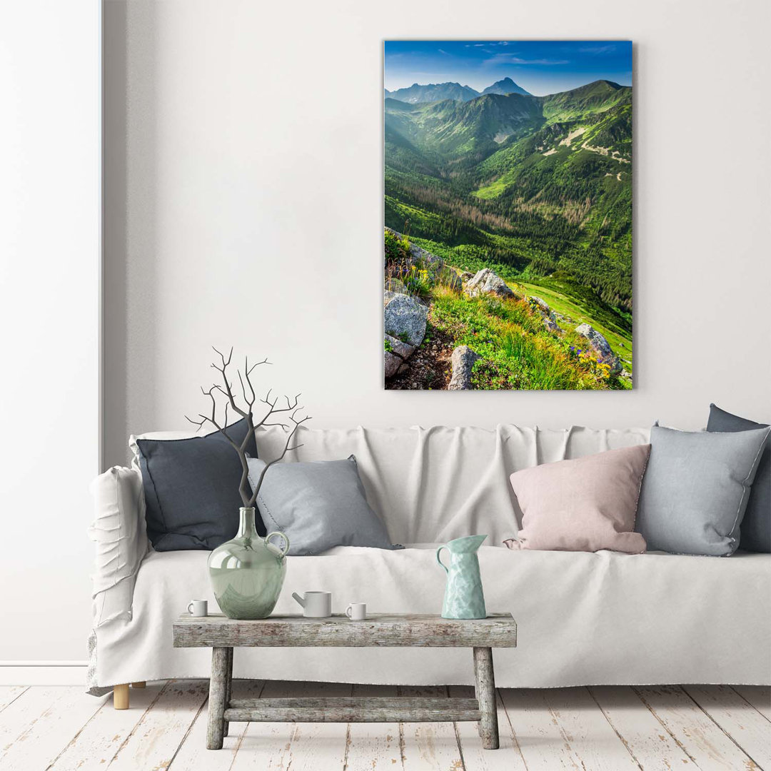 Berge im Sommer - Kunstdrucke auf Leinwand