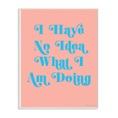 «Coral and Blue No Idea What I Am Doing», art mural sur toile par House of Lulu