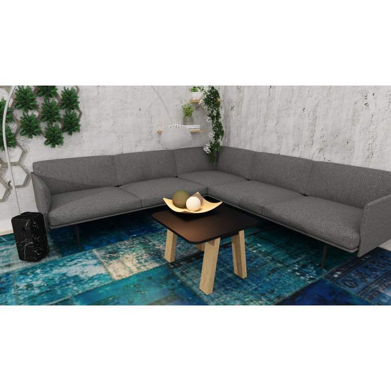 Louella Four Leg Coffee Table, Black 