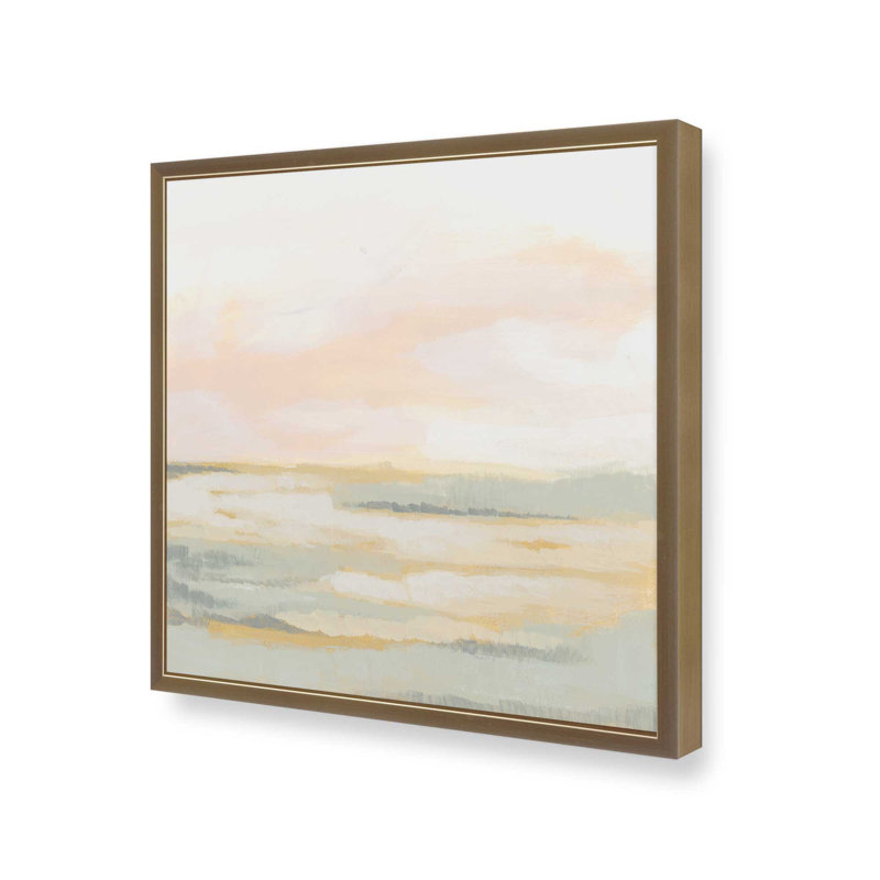 «Pastel Fields of Light I», reproduction sur toile, H 17,75 po x l 17,75 po, Or brossé