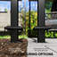 Pergola 19 'x 10' avec auvent rétractable pour patio, crème-124100792