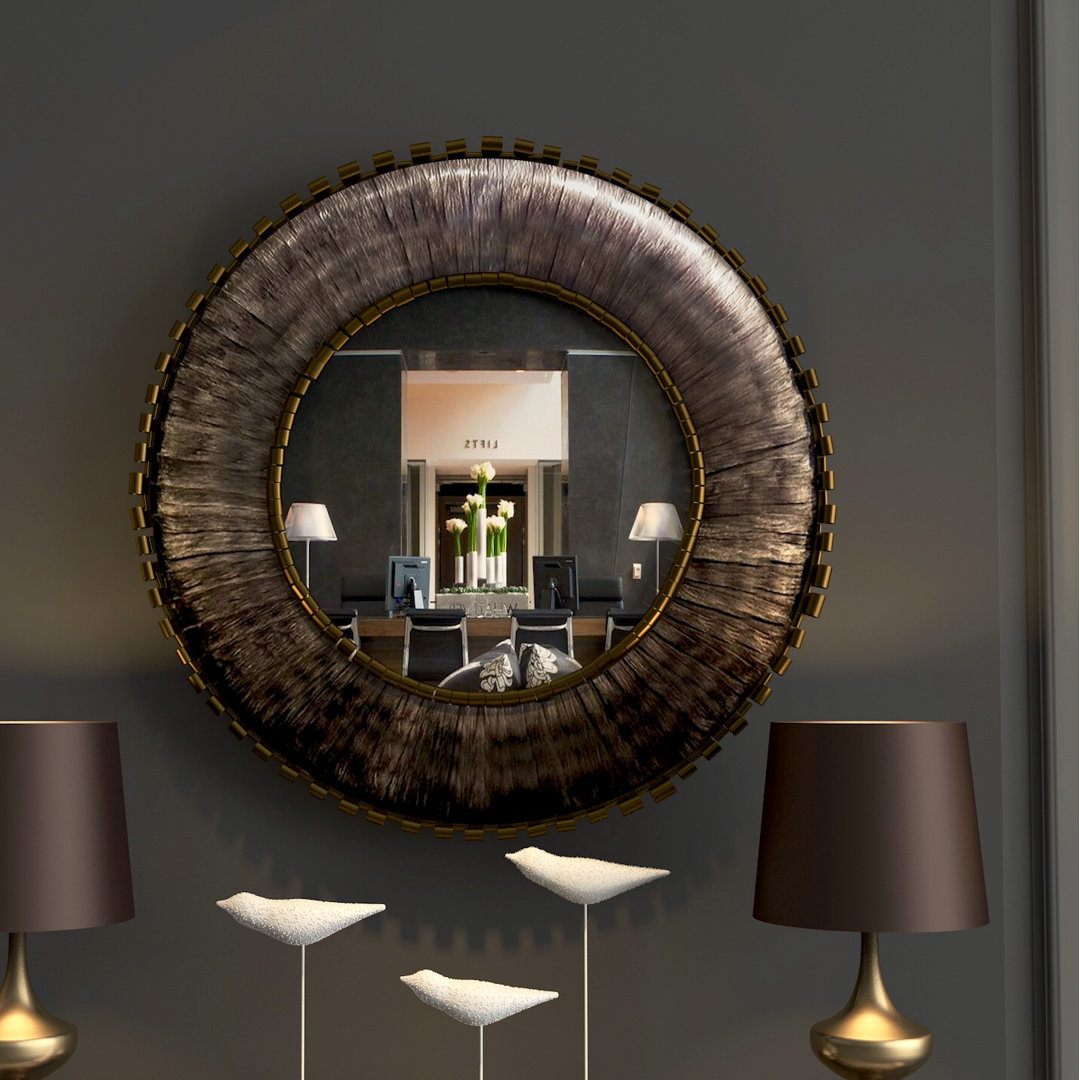 Amarrie Metal Round Mirror House of Hampton®
