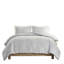 Édredon 3 pièces pour très grand lit / très grand lit - Motif médaillon, blanc et gris avec rembourrage doux et rembourré-117581172
