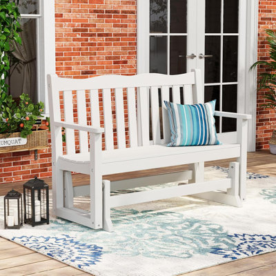 49.21" Outdoor Glider Bench by Red Barrel Studio