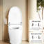 Toilette blanche intelligente avec siège chauffant, nuit, buse autonettoyante, lavage par massage, ralentissement silencieux, chasse automatique pré-mouillée, chasse à bouton latéral,