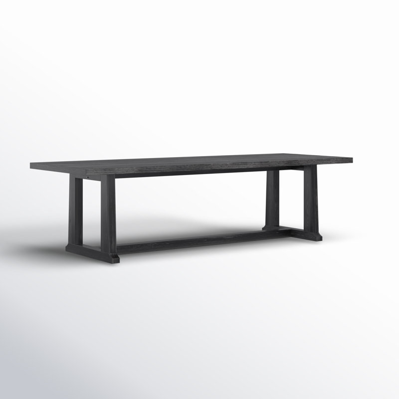 Otto Pine Wood Dining Table, Waxed Pine, 30" H x 39.25" W x 110" L