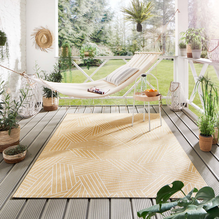 Brisco Abstract Flatweave Indoor / Outdoor Area Rug