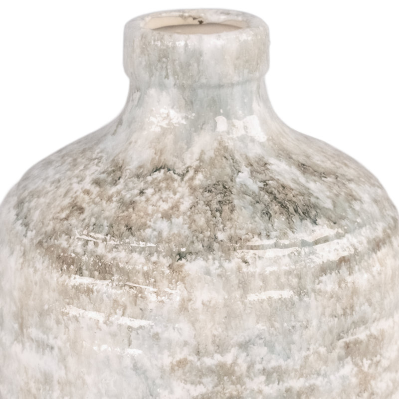 Bowra Stoneware Table Vase, 13" H x 7.5" W x 7.5" D