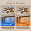Ventilateur de plafond tropical de 52 pouces avec éclairage DEL