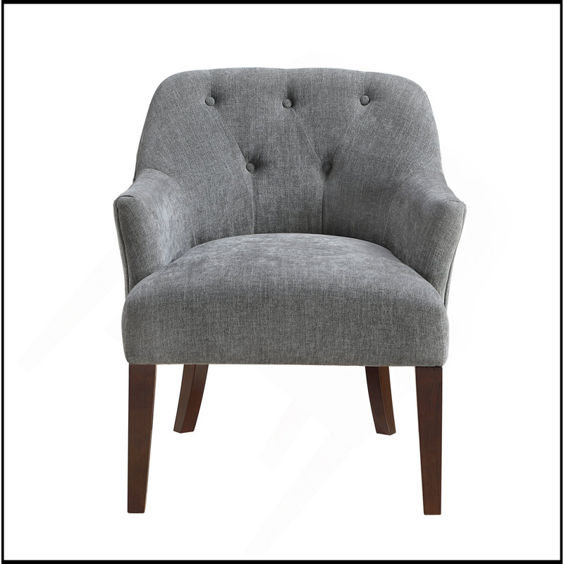 Fauteuil rembourré en tissu 1pc, Gris anthracite
