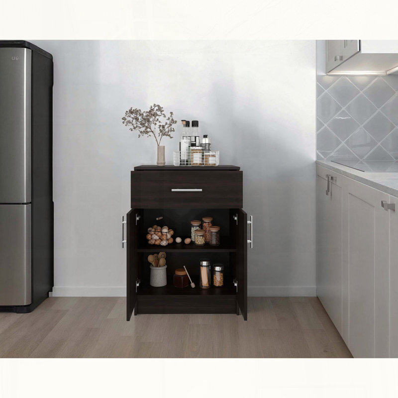 Wenge 2-Door Kitchen Pantry Cabinet