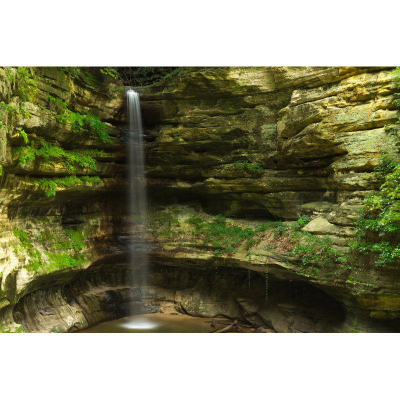Summer Morning Falls by EJ_Rodriquez - Wrapped Canvas Print, 30cm H x 46cm W