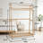 Bamboo 2-Tier Garment Rack With Hanging Rod And Storage Shelves, Portable Wardrobe Closet Organizer For Bedroom And Entryway