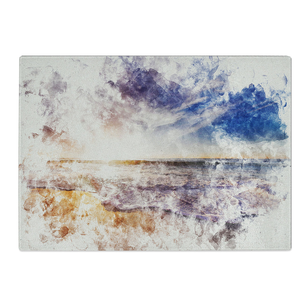 Sunset over a Californian Beach Watercolour Chopping Board