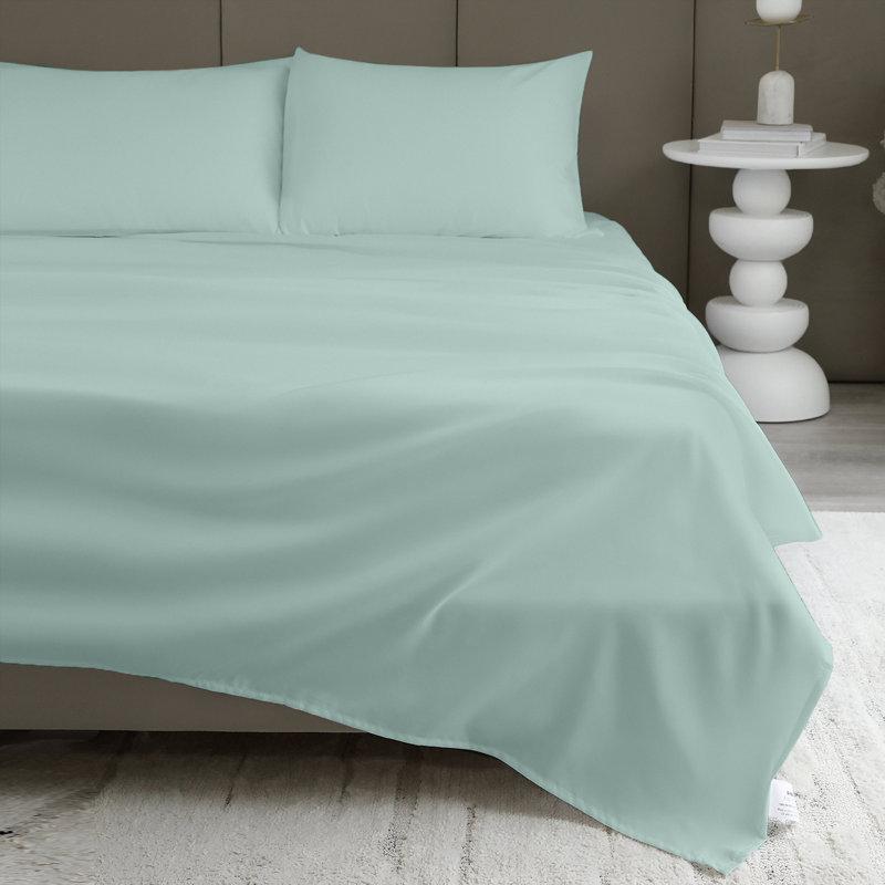 Ensemble de draps en microfibre Beddora - 1 drap plat, 1 drap-housse et 2 taies d'oreiller - Literie infroissable, légère et respirante pour toutes les saisons