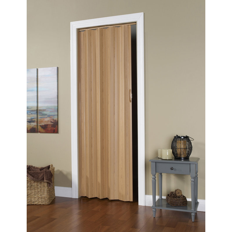 Porte pliante accordéon en PVC / vinyle Spectrum, 37 po x 95 po, Chêne