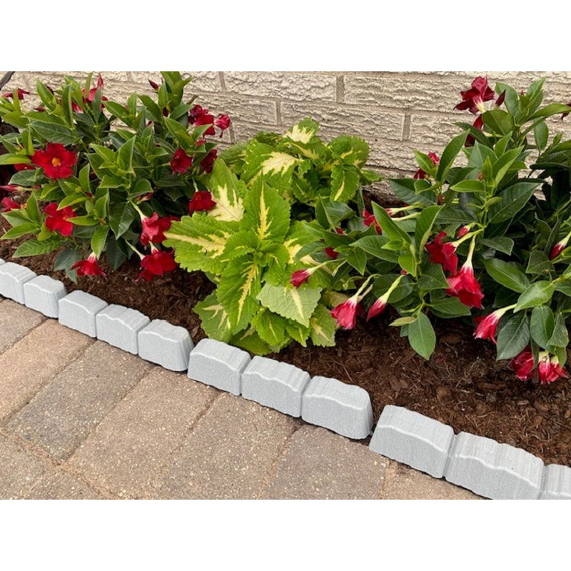 Bordure de jardin en composite H 2,25 po x l 13,5 po gris ardoise