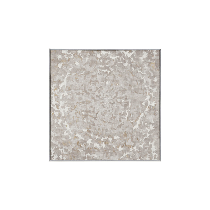 Tapis gris soyeux et moelleux, Rectangle 7 pi x 10 pi