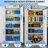 70.9" Metal Rolling Tool Storage Cabinet with Lock and 4 Adjustable Shelves for Garage,Home,Office-1702822235