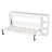 Twin Bed With White Bookcase Storage Cabinet - Robust & Space Conscious Feature Size Rack Unit Maximizing-745689560