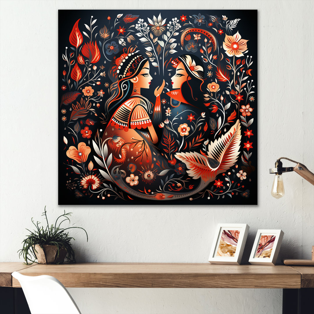 Indian Art Rajasthani Folklore Tales I - Indian Art Wall Art Dakota Fields Overall 
