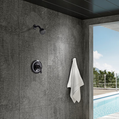 Nita Vantage Shower Trim Only: Round Shower Head, Single Handle Set & Rough-in Valve Included - Oil Rubbed Bronze