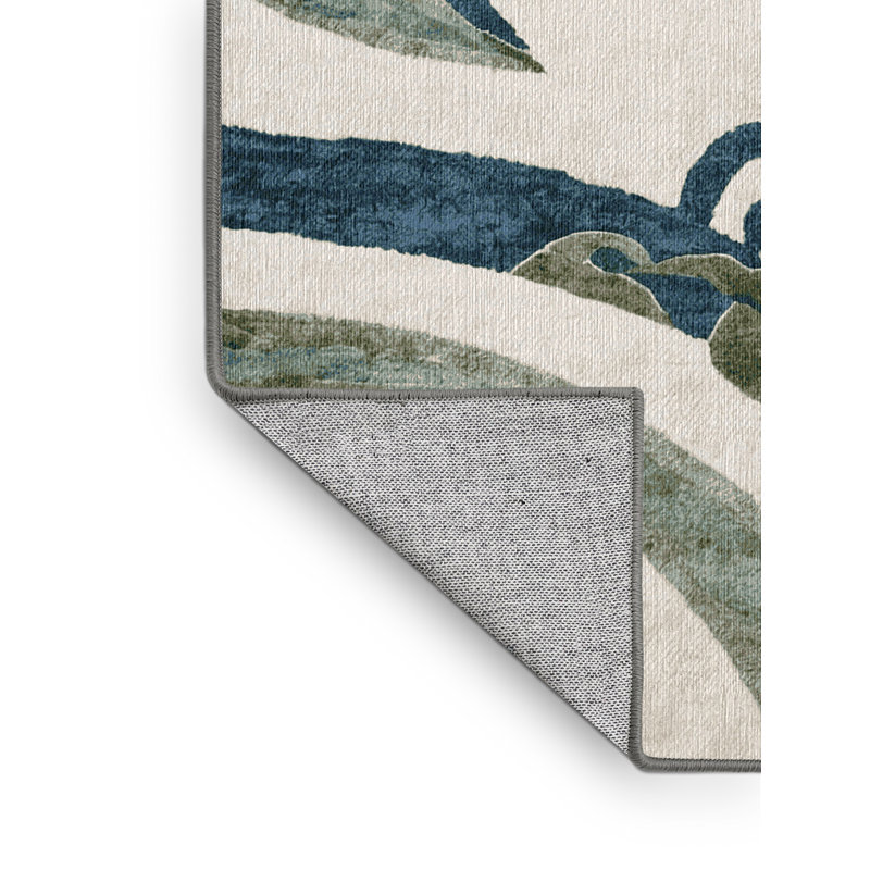 Machine Washable Gray Area Rug, Rectangle 7' x 10'
