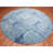 Scottlynn One-of-a-Kind Round 12'0" X 12'1" New Age Round Area Rug in Blue