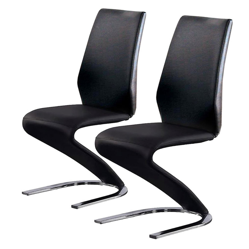 Chaises d'appoint rembourrées en similicuir