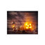 Art mural à piles avec lanterne Jack O 'Lantern