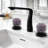 Rock Crystal Handles Widespread Modern Bathroom Faucet – Luxury 3-Hole Vanity Faucet with Handcrafted Crystal Handles-98801785