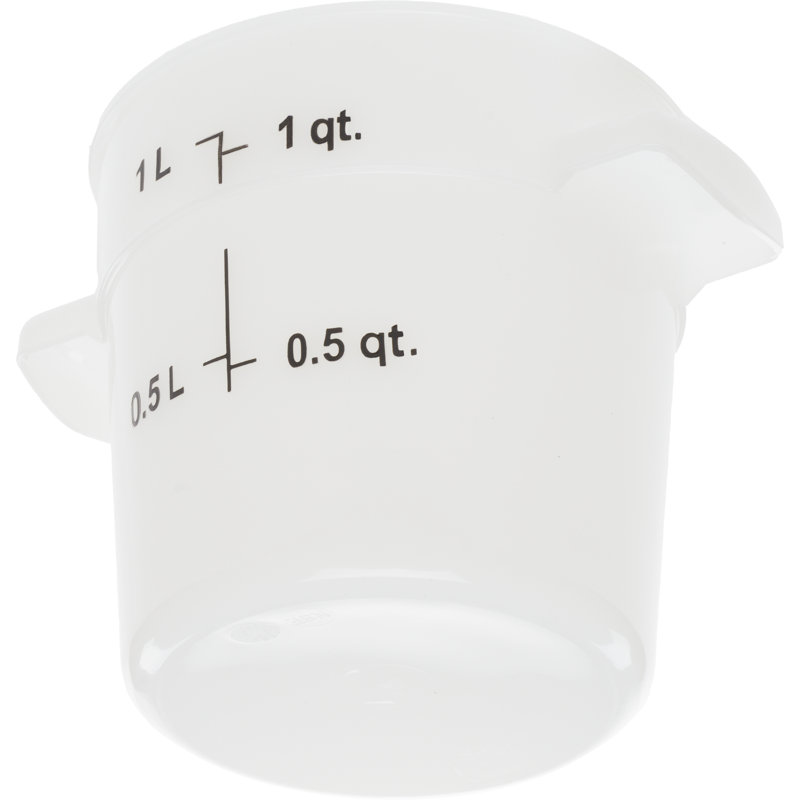 Contenant alimentaire rond 1 pte - transparent, Blanc