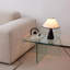 Petite table basse en verre trempé transparent
