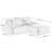 82'' L-Shaped Modular Sofa In Soft Corduroy Fabric With Curved Armrests, No Assembly Required, High-Resilience Sponge, Suitable For Living Rooms And Bedrooms, Grey-1835601753-1835601755