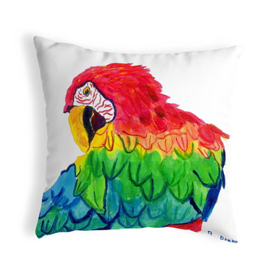 Parrot Outdoor Reversible Throw Pillow