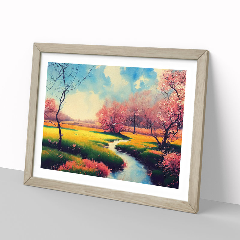 Spring Forest Steam - Framed Print, 34cm H x 46cm W x 2cm D