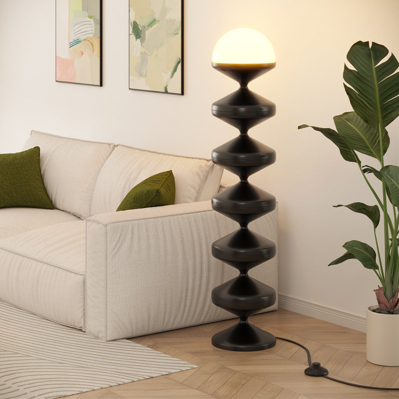 Hemispherical Acrylic Lampshade Floor Lamp