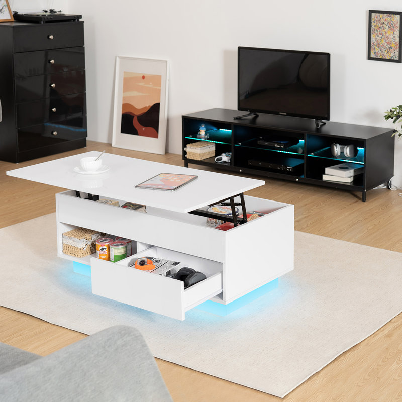 Table basse simple Bjarke, Blanc