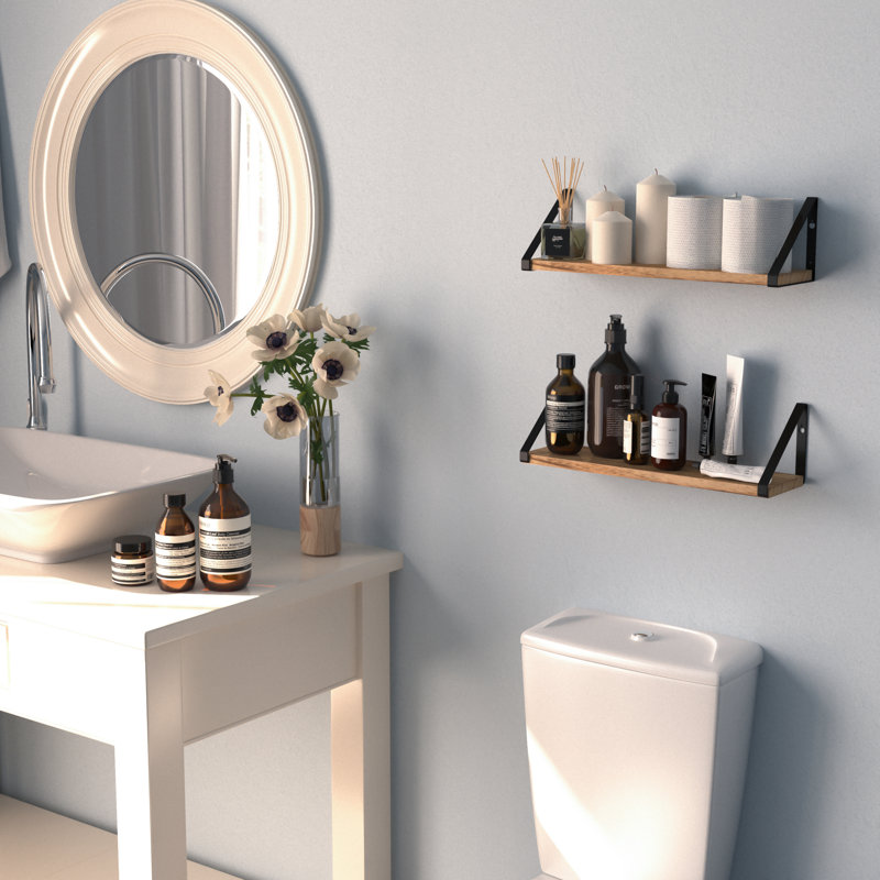 Lorne 2 Piece Bracket Shelf, 4.7" H x 17" W x 4.8" D