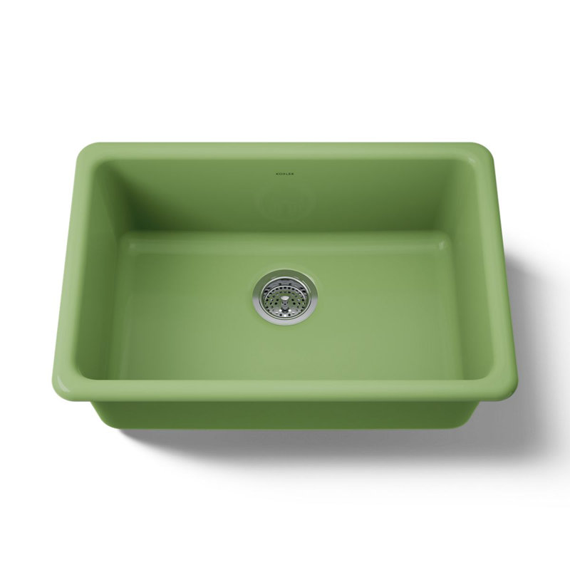 IronTones® Kohler 27" L x 18.75" W Dual Mount Kitchen Sink, Fresh Green