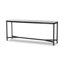 HAMMERED IRON 78'' W Marble Console Table