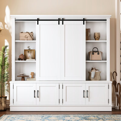 The multifunctional entryway cabinet features sliding rails for ample storage space, cleverly combining a storage unit with a tree-shaped entryway design. Ideal for living rooms and hallways,White