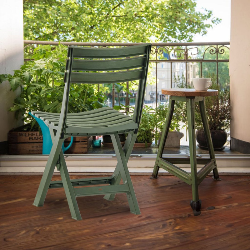 Ensemble de chaises pliantes d'extérieur Nayden, Vert