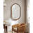 Manresa Wood Oval Mirror