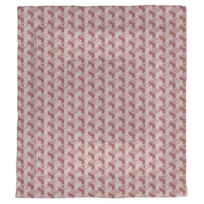 Édredon simple réversible en microfibre à motif de gratte-ciels à deux couleurs