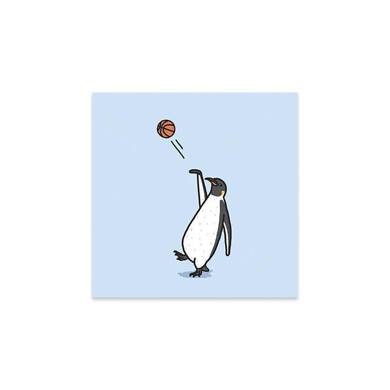 Impression de pingouin balling sur verre acrylique, H 24 po x l 24 po x P 0,25 po