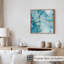 «Abstract Blue Crystal Marble Geode», reproduction d'art moderne sans cadre-96442812