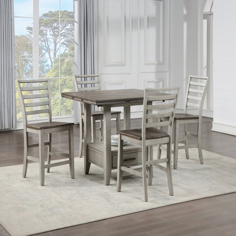 Ensemble de salle à manger 5 pièces avec table basse à hauteur de comptoir
