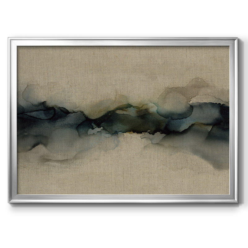 " Ocean Streams ", 30" H x 44" W x 1.5" D, Silver Closed Corner Framed Canvas
